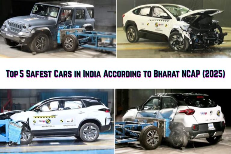 Top 5 Safest Cars in India According to Bharat NCAP (2025)